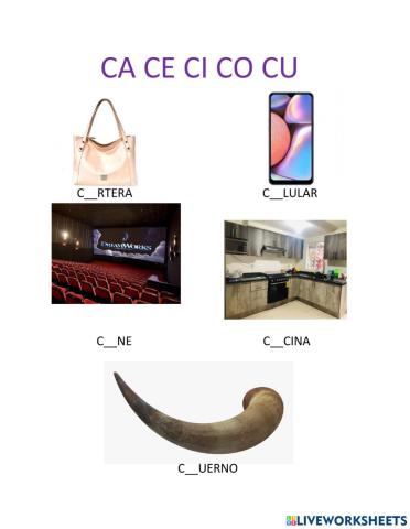 Ca ce ci co cu