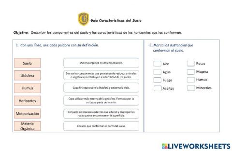 Guía Características del suelo