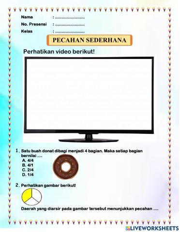 Pecahan kelas 3