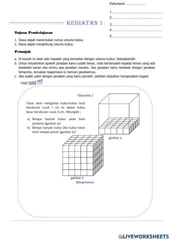 Mencari Volume Kubus