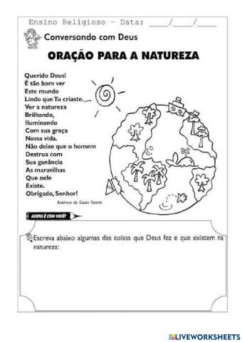 Oração para a Natureza