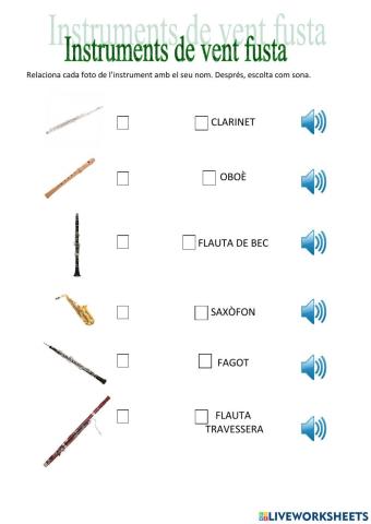 Els instruments de vent fusta