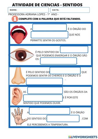 Atividade de ciências