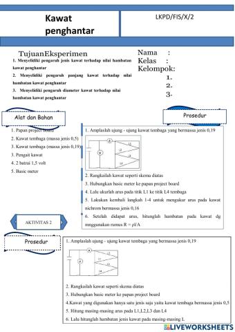 lkpd hambatan kawat pengahantar