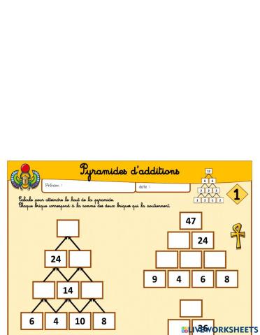 Addition en pyramide