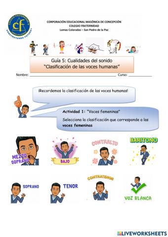 Clasificación de las voces humanas