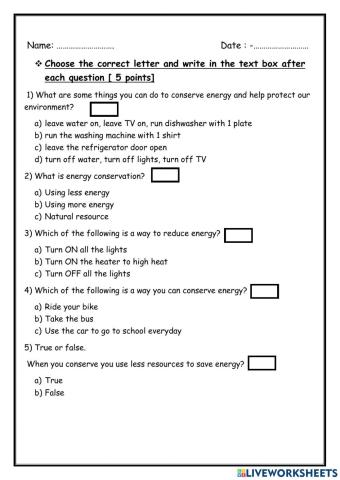 Energy Conservation