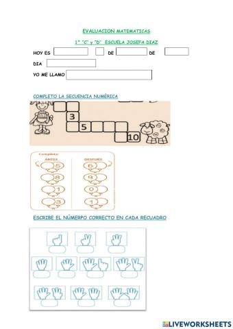 Evaluación de matemáticas