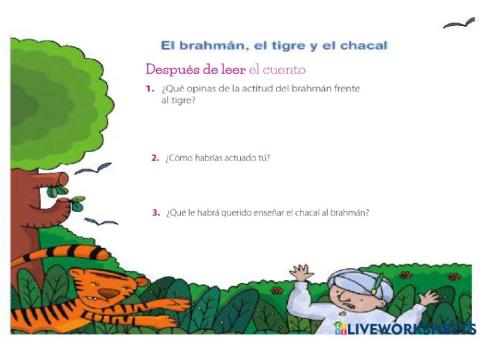 Cuento El brahmán, el tigre y el chacal