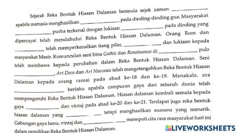 Reka bentuk hiasan dalaman tingkatsn 2