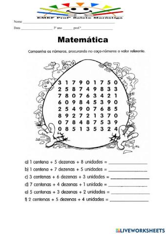 Caça palavras de decomposição