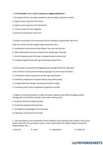 Ulangan Tema 6