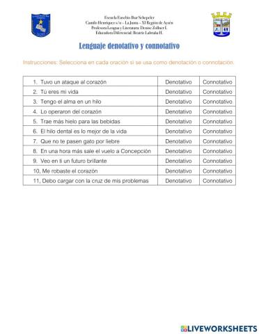 Lenguaje Denotativo - Connotativo