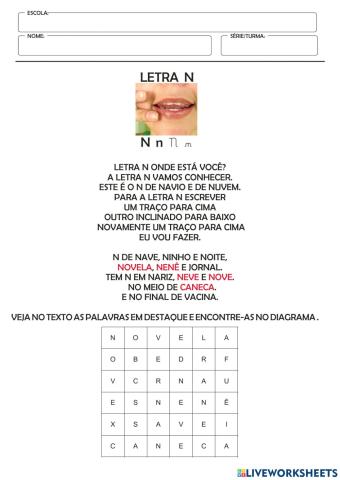 Letra N