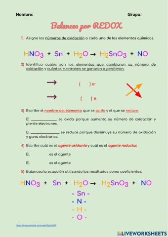 Balanceo por REDOX