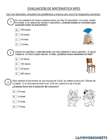 Evaluacion matematica 01