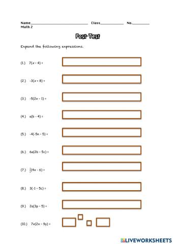 Expansion Using Distributive Law