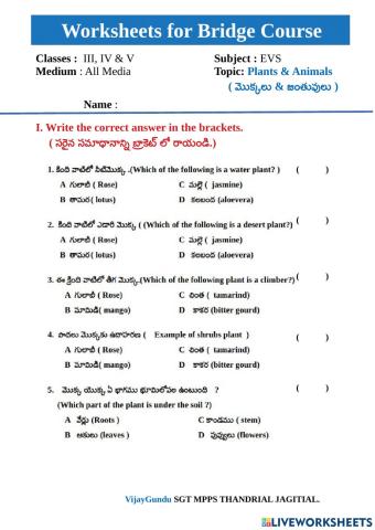 Bridge course evs 3 by Vijay Gundu