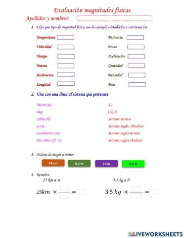 Magnitudes fisicas