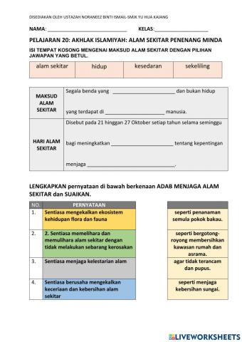 Alam sekitar penenang minda