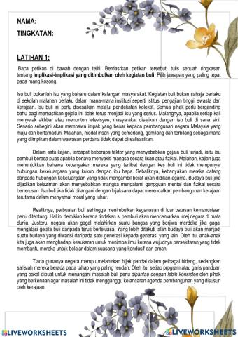 Penulisan Tingkatan 1