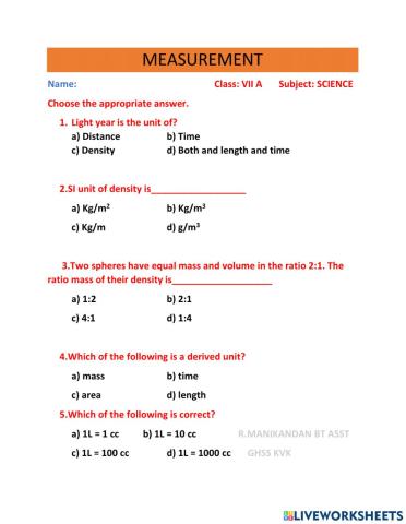 Measurement