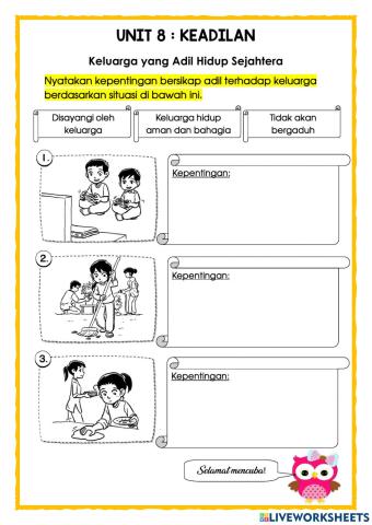 P.Moral Thn 2 : Keadilan (Kepentingan bersikap adil terhadap keluarga)