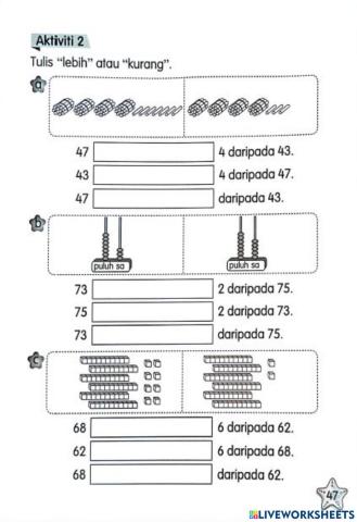 Aktiviti matematik ms47