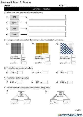 Matematik Tahun 3 - Peratus