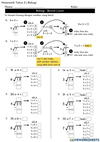 Matematik Tahun 2 - Bahagi Lagi