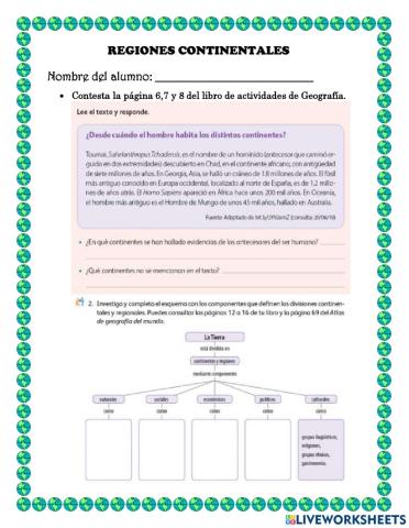 Regiones continentales