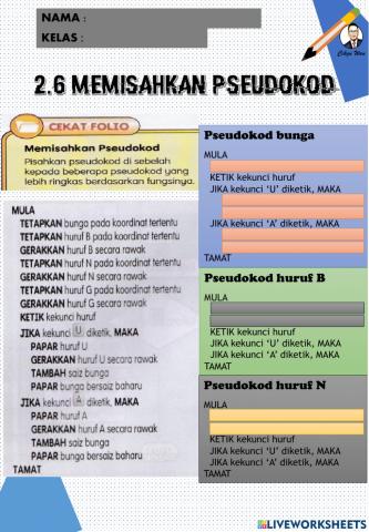 Latihan Memisahkan Pseudokod