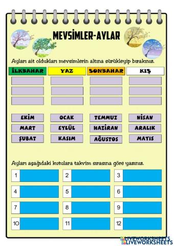 Aylarımız ve mevsimlerimiz