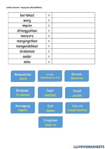 Latihan Sinonim 2