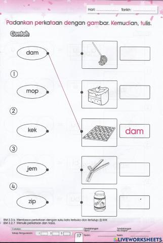 Padankan perkataan dengan gambar