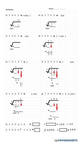 Tahun 3: Bahagi