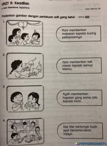 8.5 Bertindak adil dalam perlakuan seharian