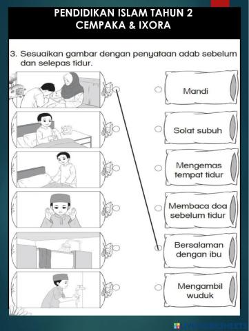 Adab sebelum tidur dan bangun dari tidur