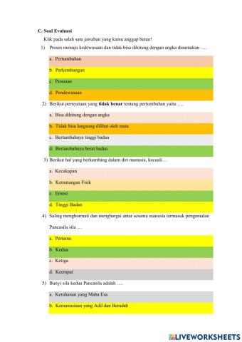 Pembelajaran 2 Soal Evaluasi