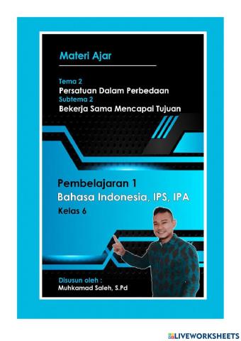 Materi Ajar Tema 2 Subtema 2 Pembelajaran 1