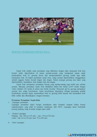 KD 3.1 Sepak Bola