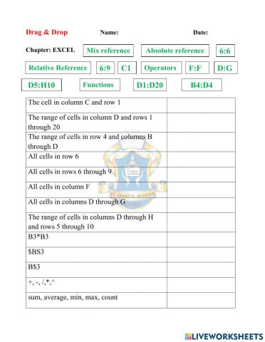 Excel Cell Reference