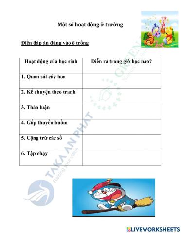 Một số hoạt động ở trường