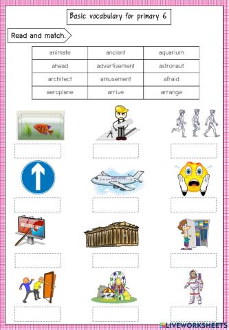 ภาษาอังกฤษ ป.6 คำศัพท์01