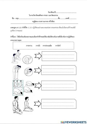 ใบงาน : สังคมศึกษา