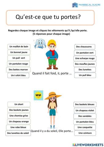 Vêtements et temps