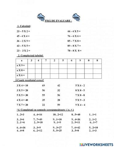 Fișă de evaluare