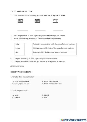 1.2 states of matter