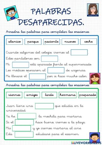 C.LECT. 2º Palabras desaparecidas