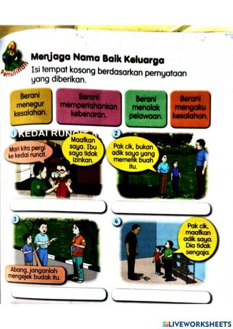 Menjaga nama baik keluarga